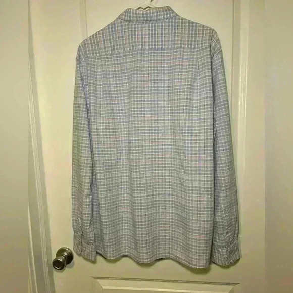Tommy Hilfiger Slim Fit Stretch Size XL. Neck 17 34/35. Plaid button up shirt - Picture 3 of 6